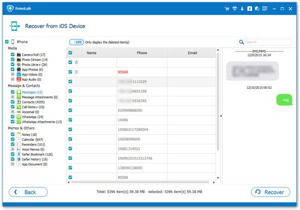 recover sms on iPhone